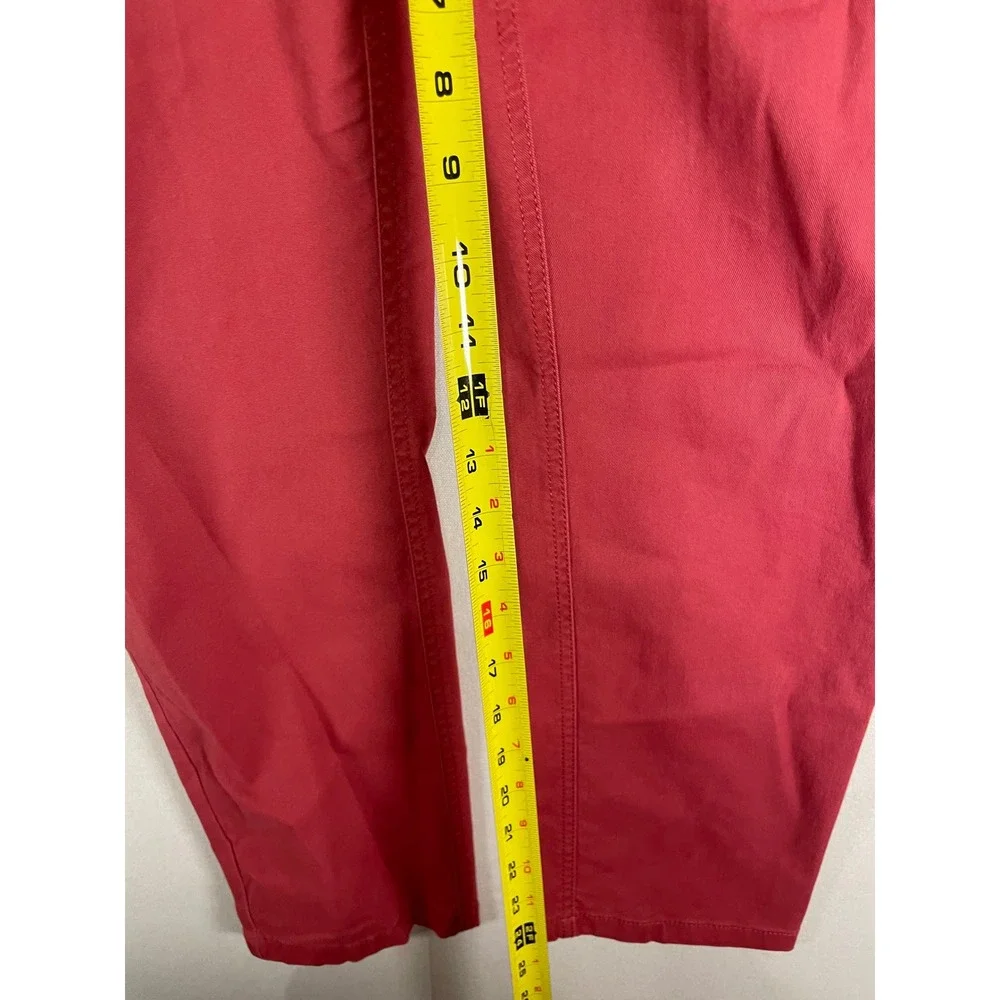Ann‎ Taylor Loft Marisa Fit Pants Red Coral Straight Leg Chino Trousers Womens 8